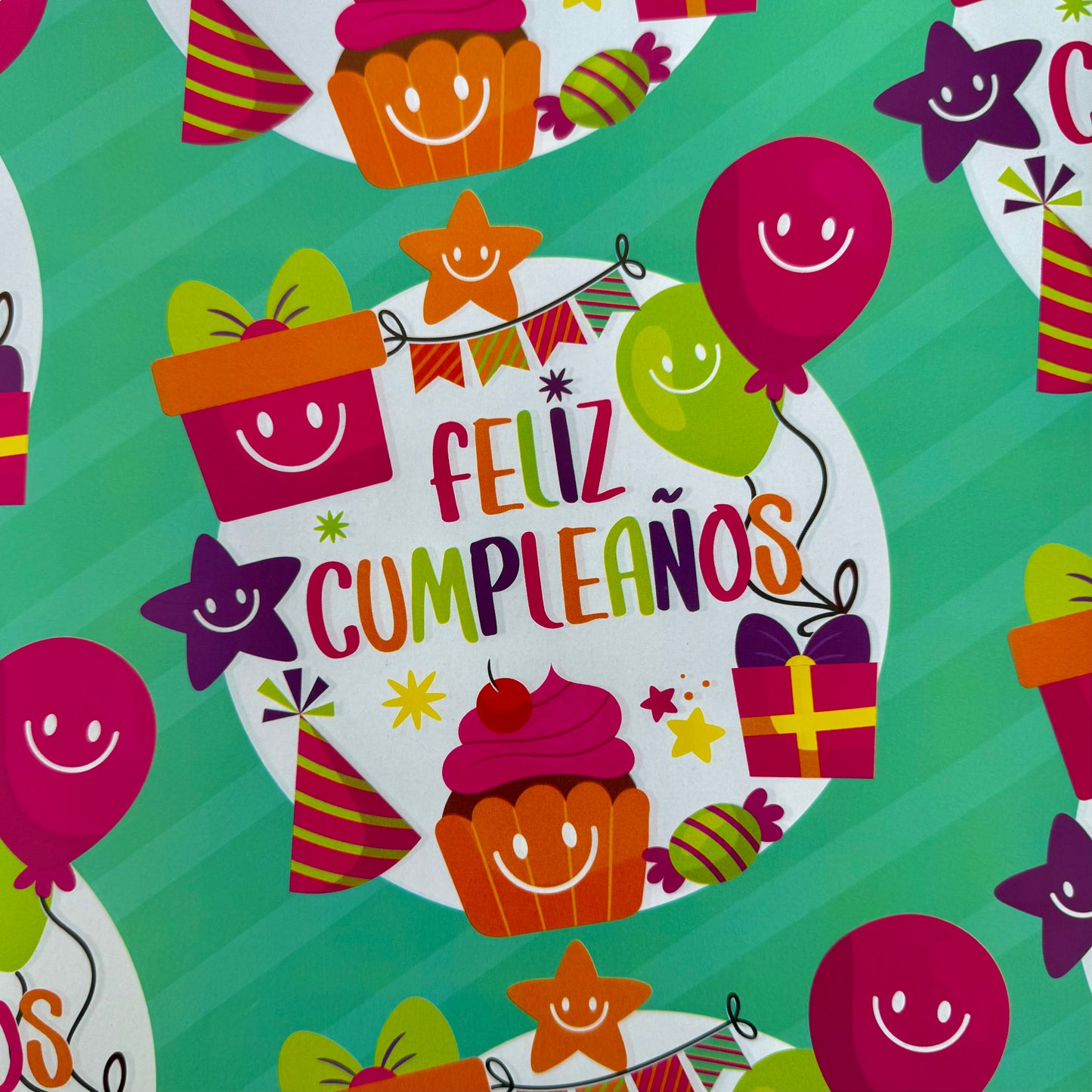 Papel de regalo en pliego - Cumpleaños (25 Pliegos)