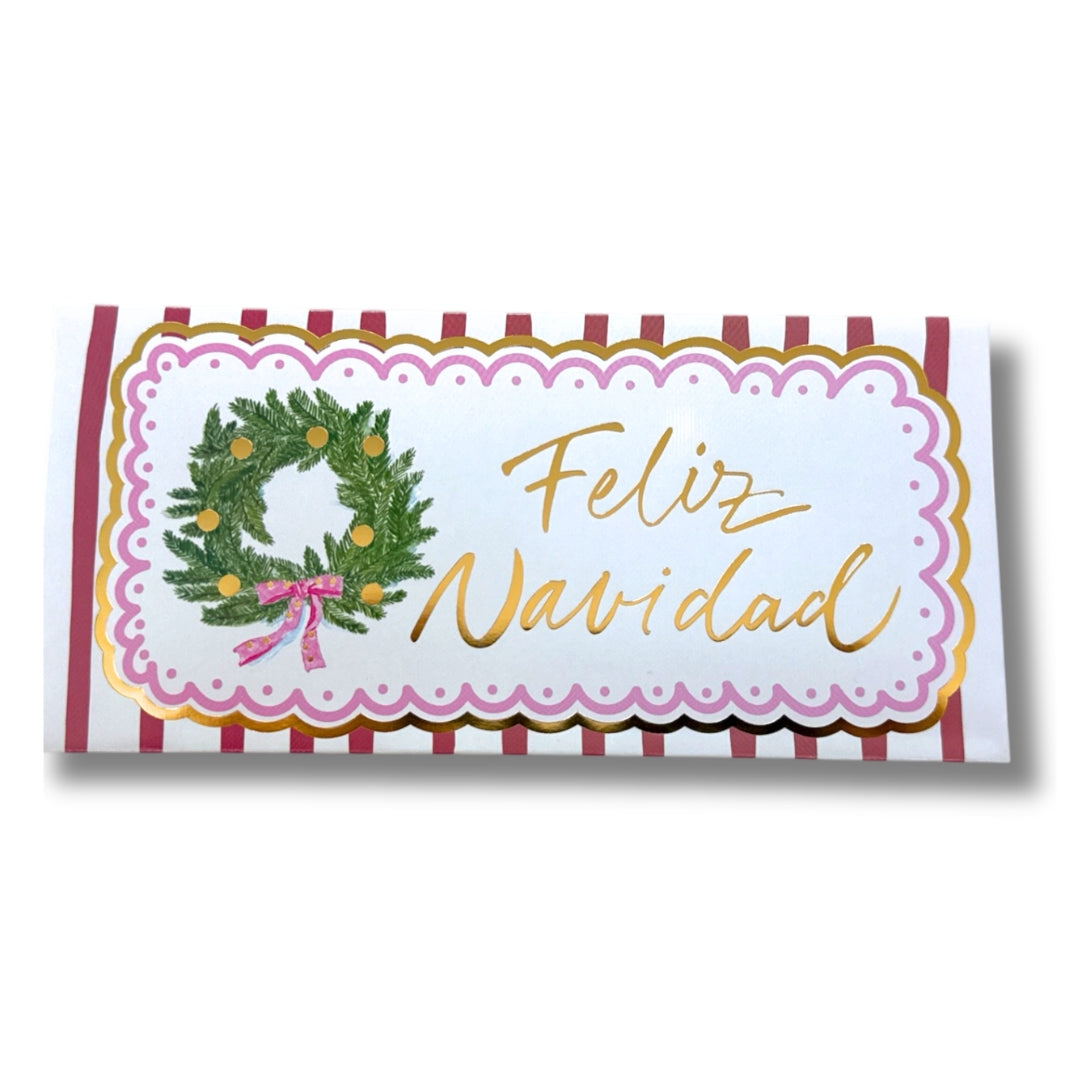 Sobres para dinero metalizado (5 pz) - Navidad