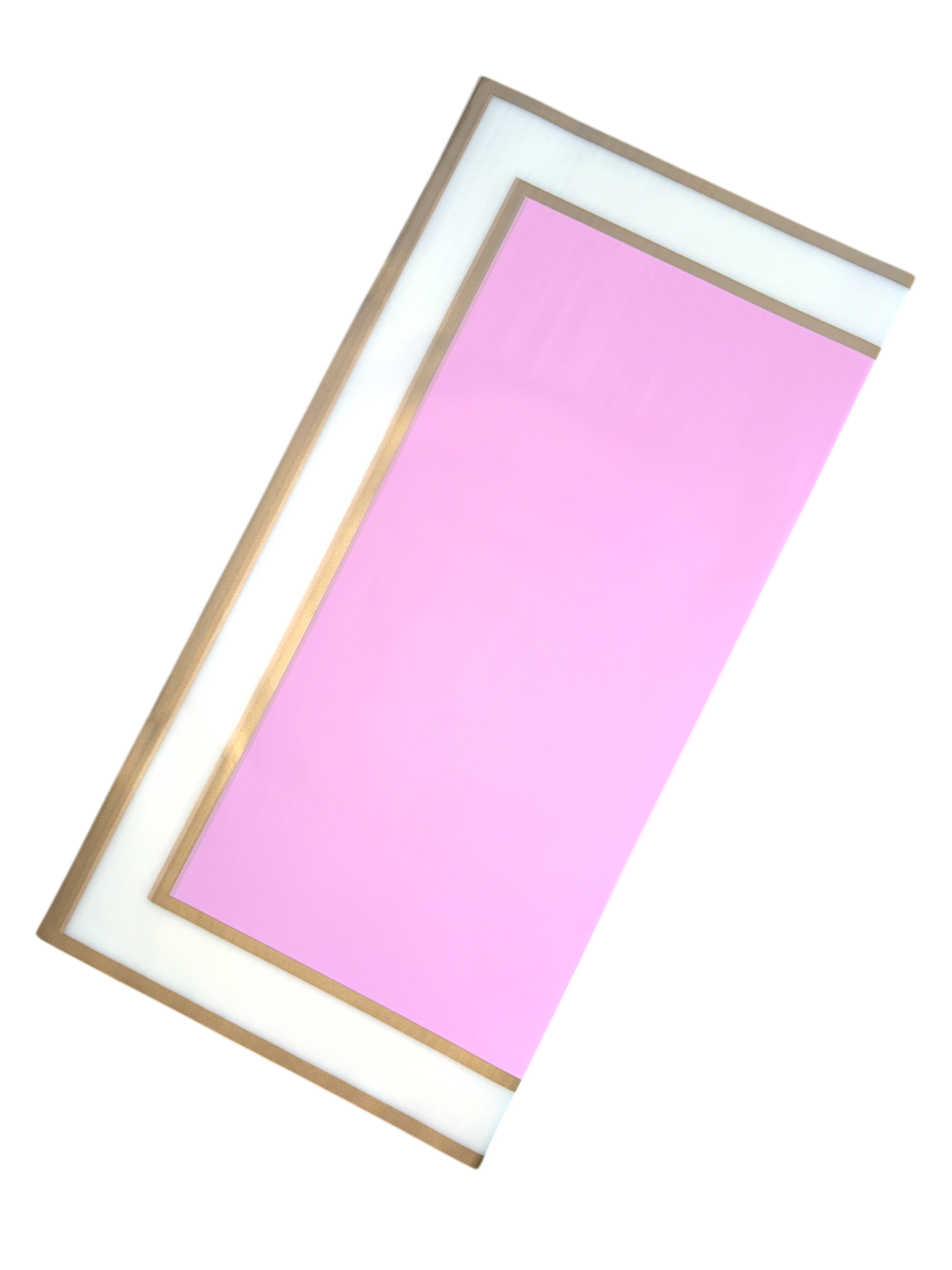 Papel Floral - Doble Marco Oro