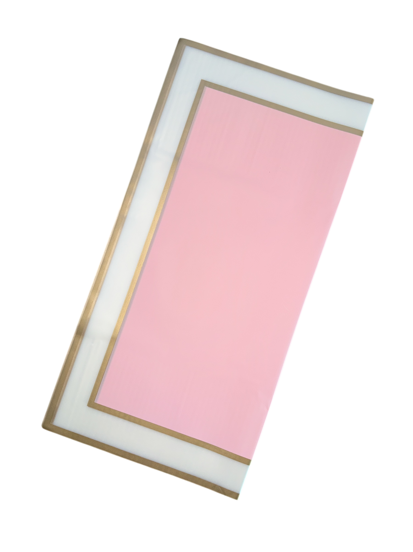 Papel Floral - Doble Marco Oro