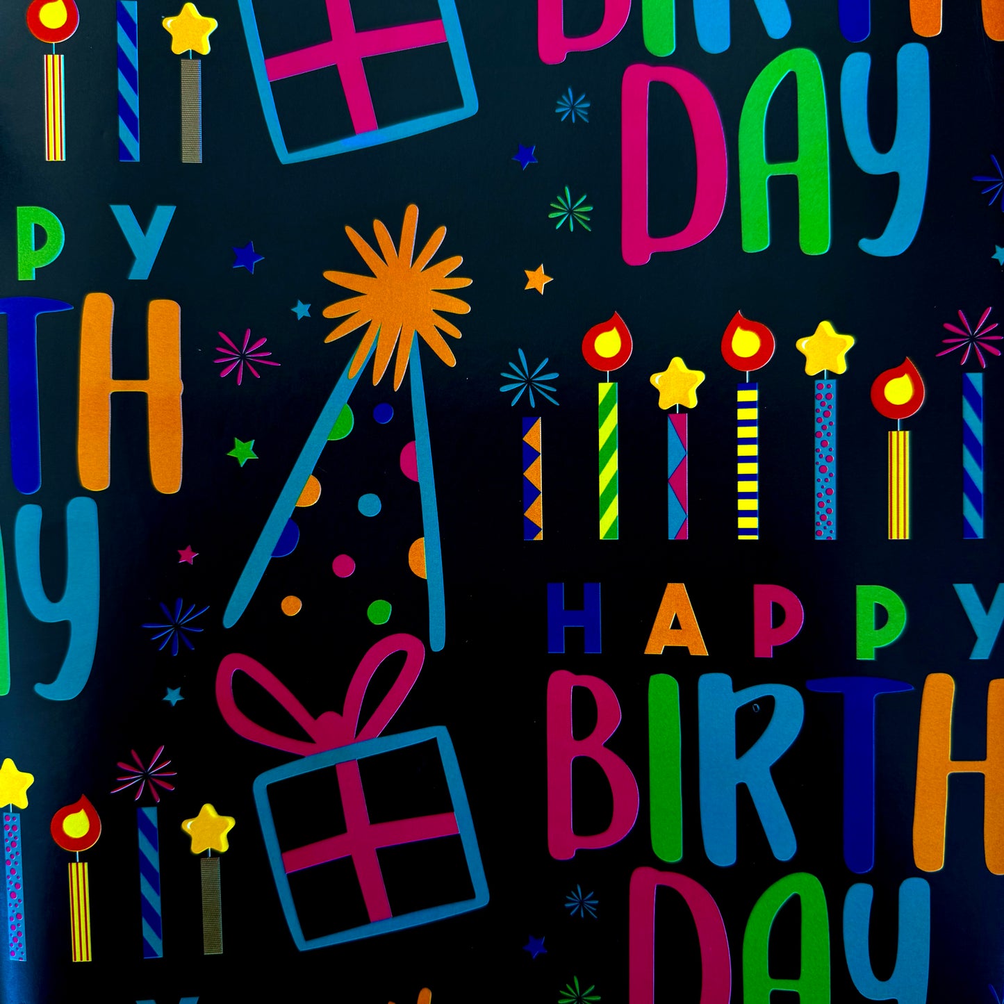 Papel de regalo en pliego - Cumpleaños (25 Pliegos)