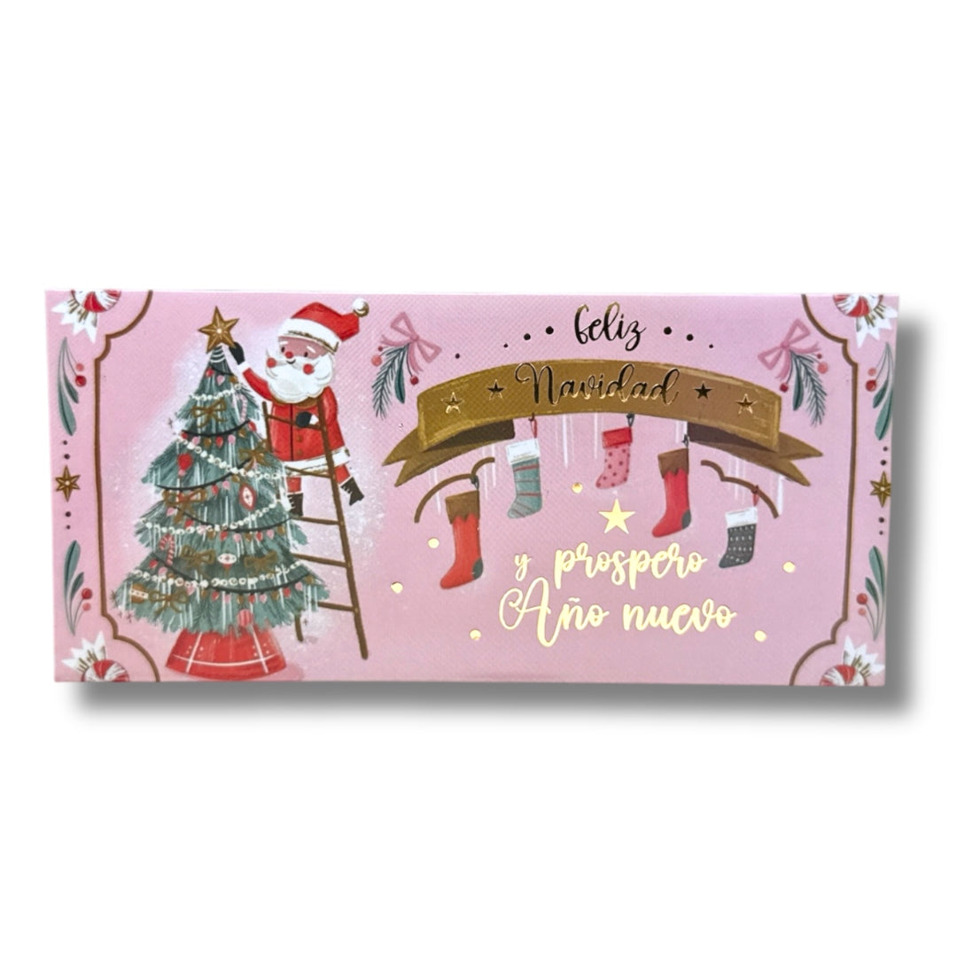 Sobres para dinero metalizado (5 pz) - Navidad