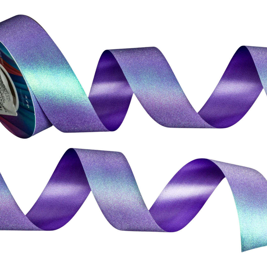 Listón glitter iridiscente - lila