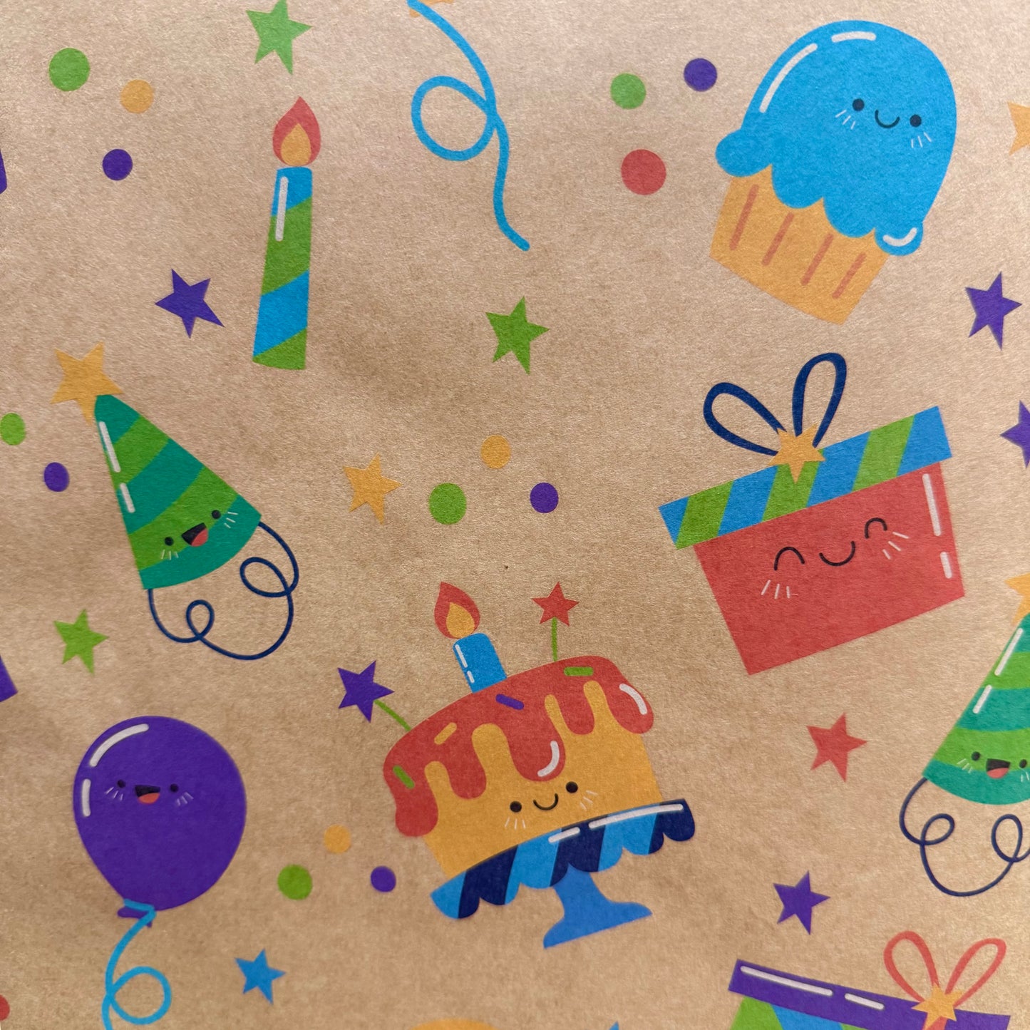 Papel de regalo en pliego - Cumpleaños (25 Pliegos)
