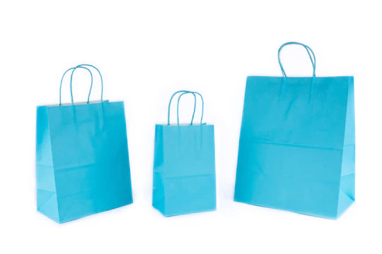 Bolsas Kraft (12 piezas) - Azul cielo
