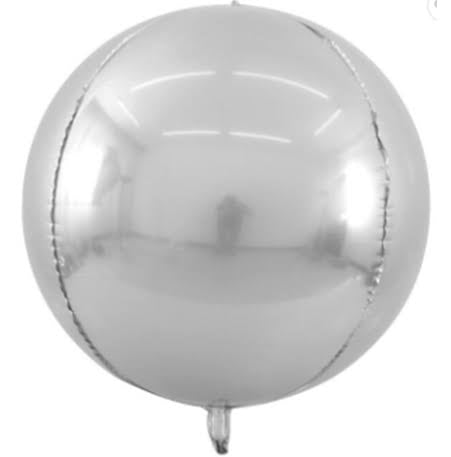 Esfera 11" Plata (2pz)