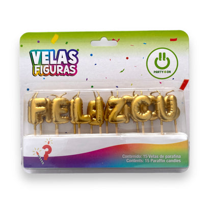 Velas Feliz Cumpleaños Letrero