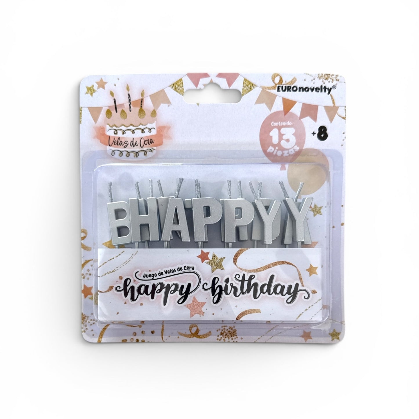 Velas Happy Birthday - Plata