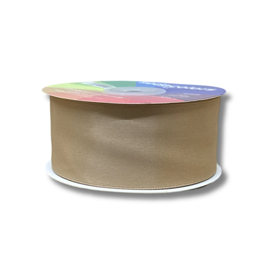 Listón satinado mate 3.8 cm - cafe latte