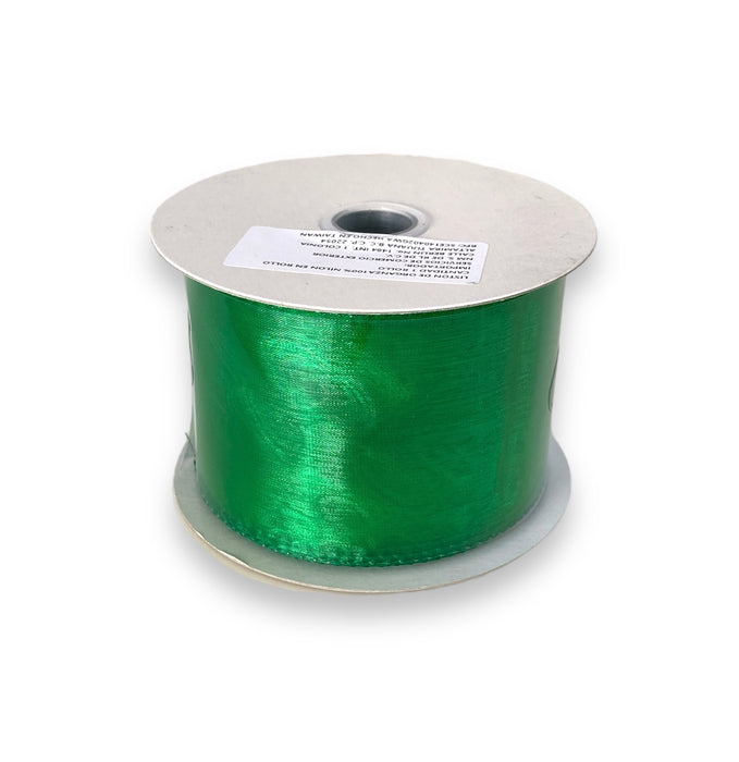 Listón organza 2 1/2" - Verde Esmeralda