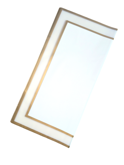 Papel Floral - Doble Marco Oro