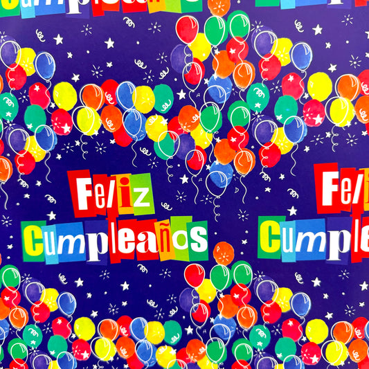 Papel de regalo en pliego - Cumpleaños (25 Pliegos)