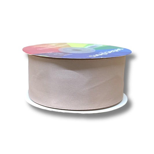Listón satinado mate 3.8 cm - rosa palo