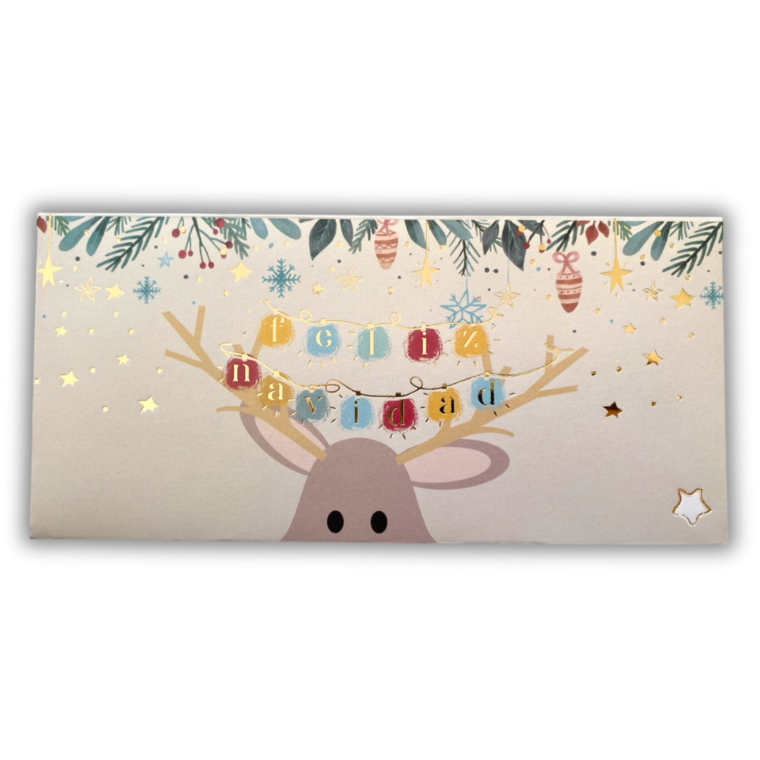 Sobres para dinero metalizado (5 pz) - navidad