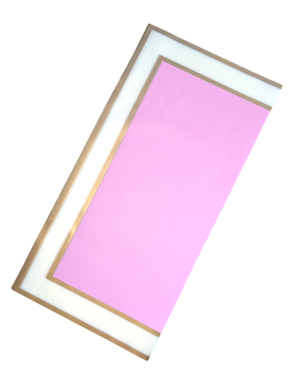 Papel Floral - Doble Marco Oro