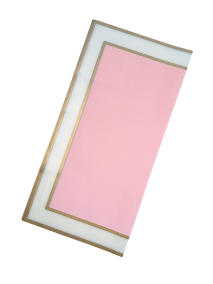 Papel Floral - Doble Marco Oro