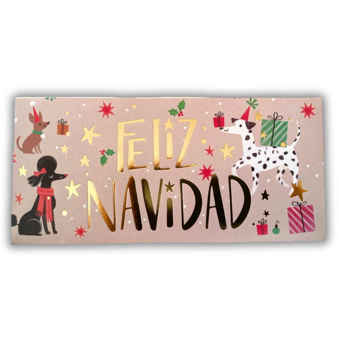 Sobres para dinero metalizado (5 pz) - Navidad