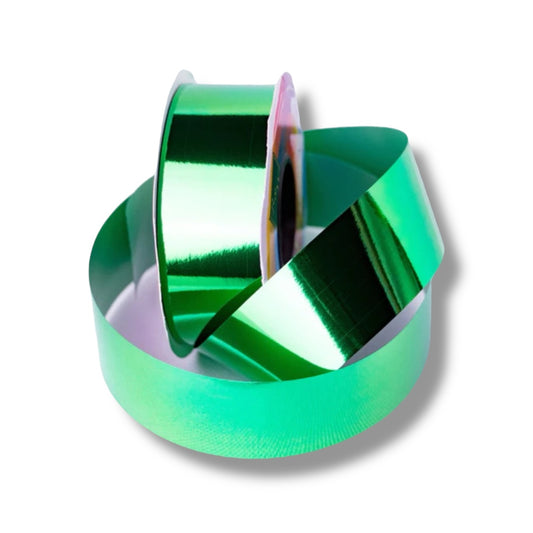 Listón metálico liso - Verde Bandera