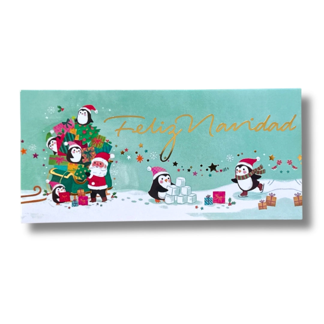 Sobres para dinero metalizado (5 pz) - Navidad