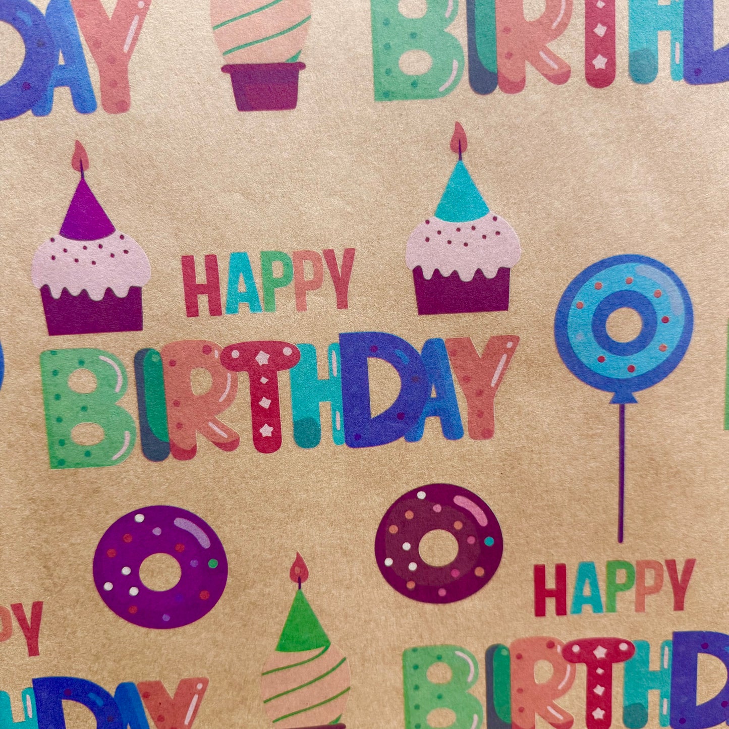 Papel de regalo en pliego - Cumpleaños (25 Pliegos)