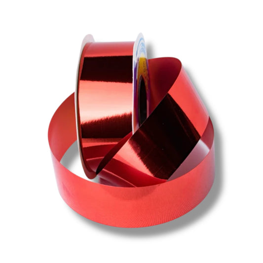 Listón metálico liso - Rojo