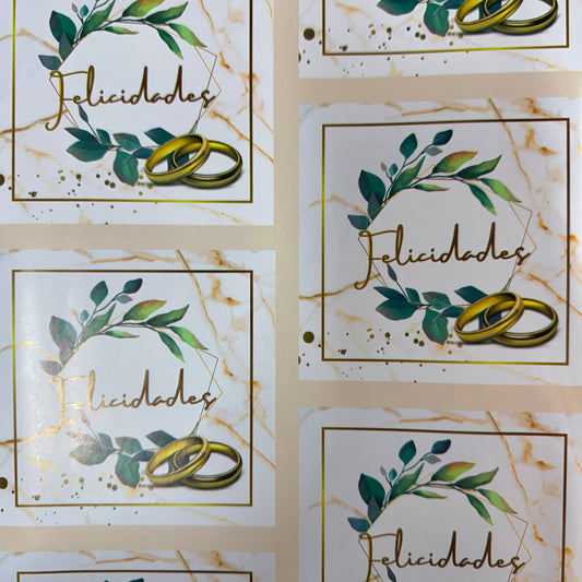 Papel de regalo en pliego - Boda (25 pliegos)
