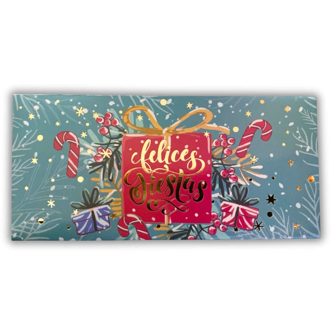 Sobres para dinero metalizado (5 pz) - navidad