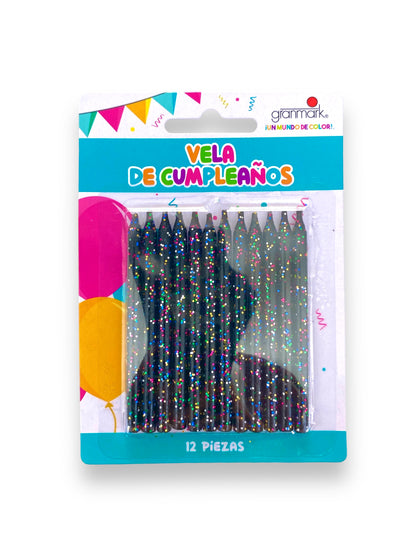 Velas Glitter (12 pz)