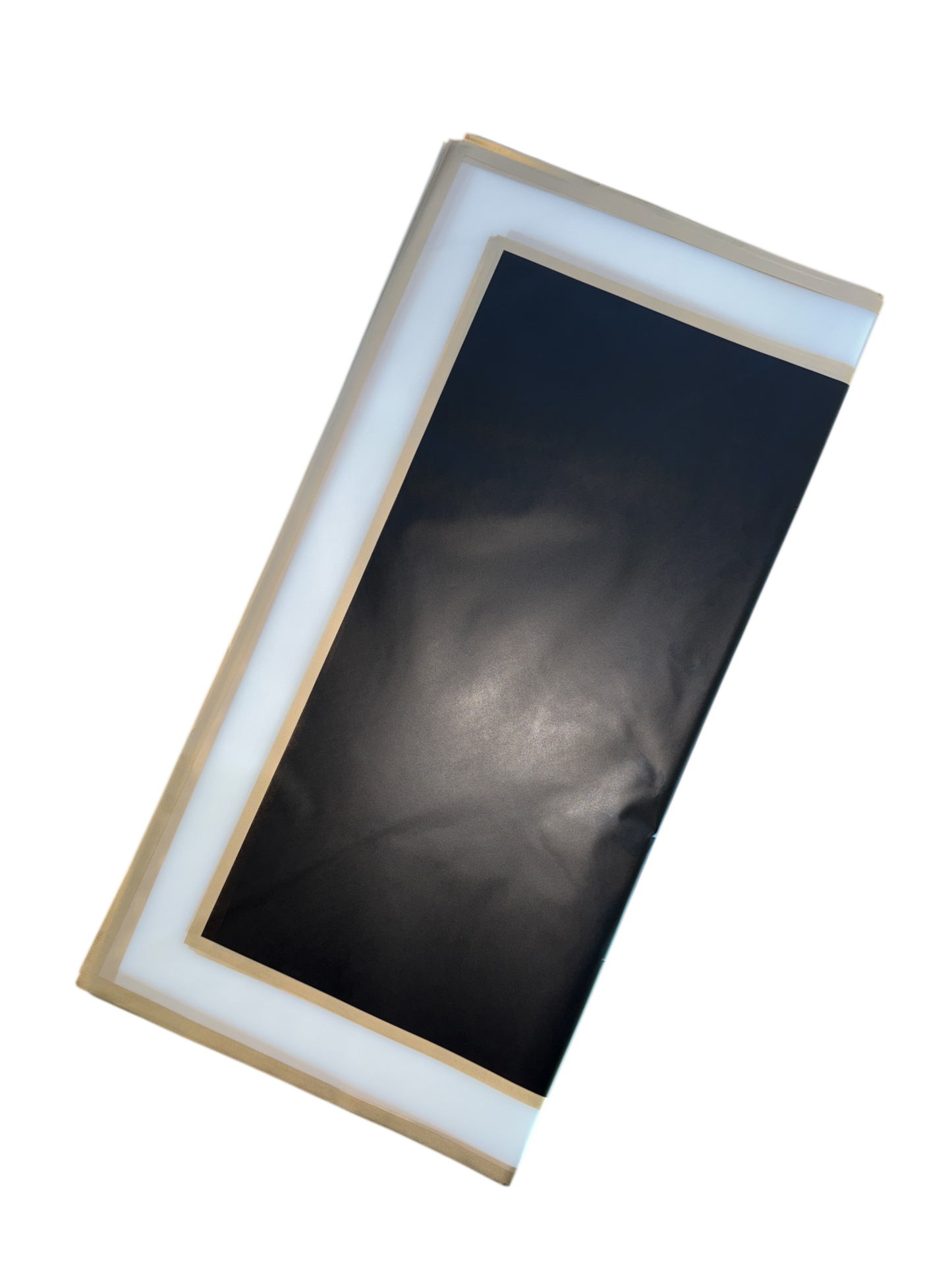 Papel Floral - Doble Marco Oro