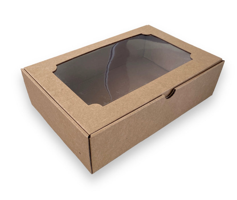 Caja chocolatera rectangular con mica