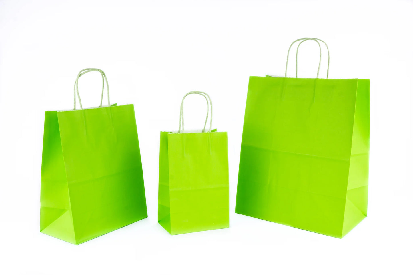 Bolsas Kraft (12 piezas) - Verde limón