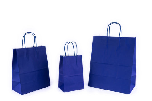 Bolsas Kraft (12 piezas) - Azul Rey