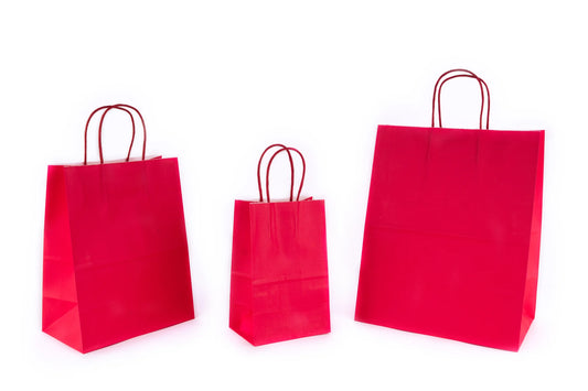 Bolsas Kraft (12 piezas) - Rojo