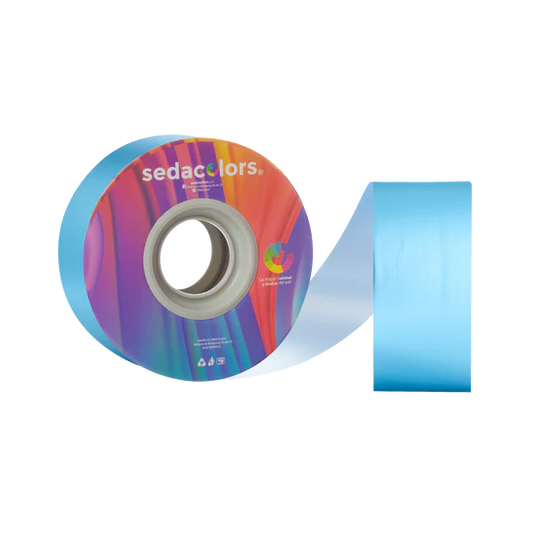 Listón Silky Metal - Azul Cielo