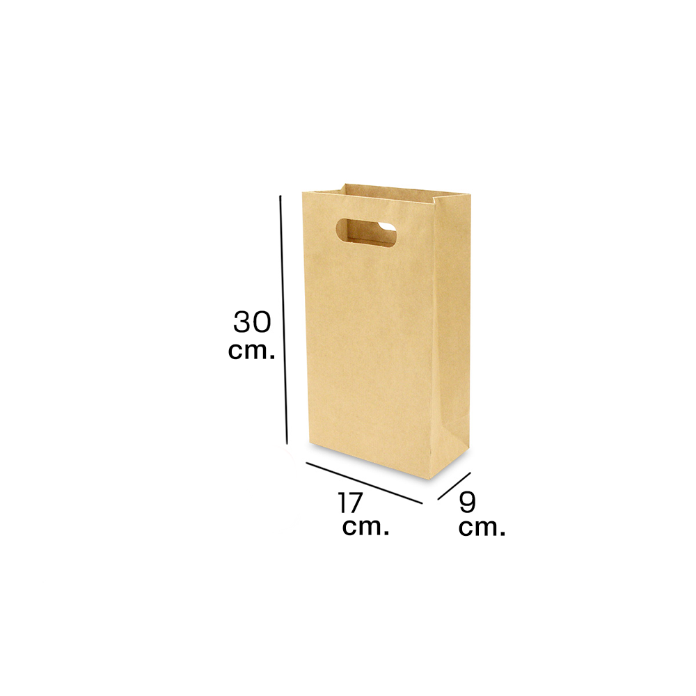 Paquete de Bolsa kraft Mediana 24 (12 pz)