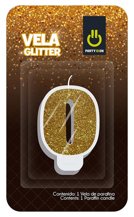 Velas Glitter Dorado