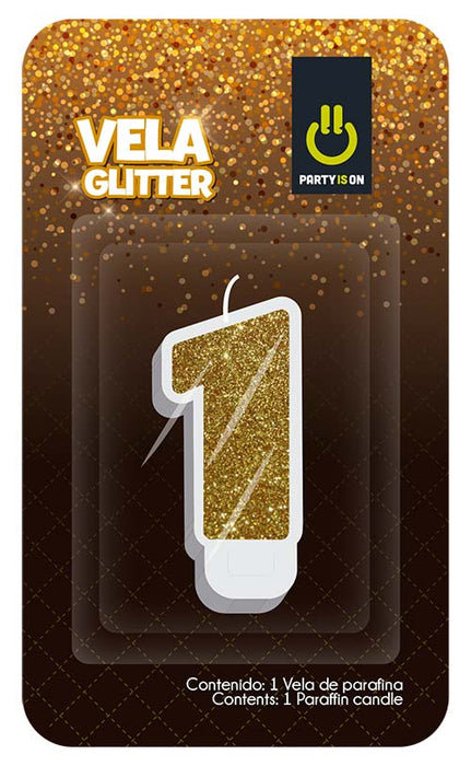 Velas Glitter Dorado