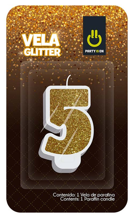 Velas Glitter Dorado