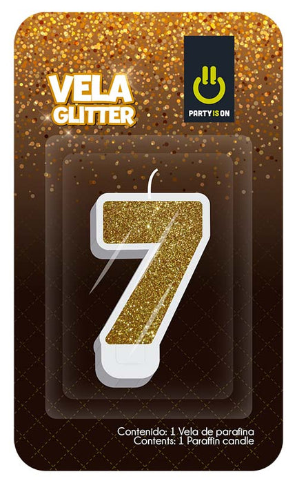 Velas Glitter Dorado