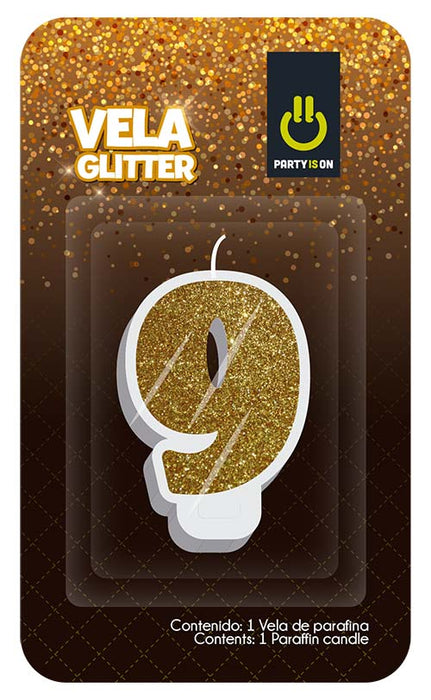 Velas Glitter Dorado