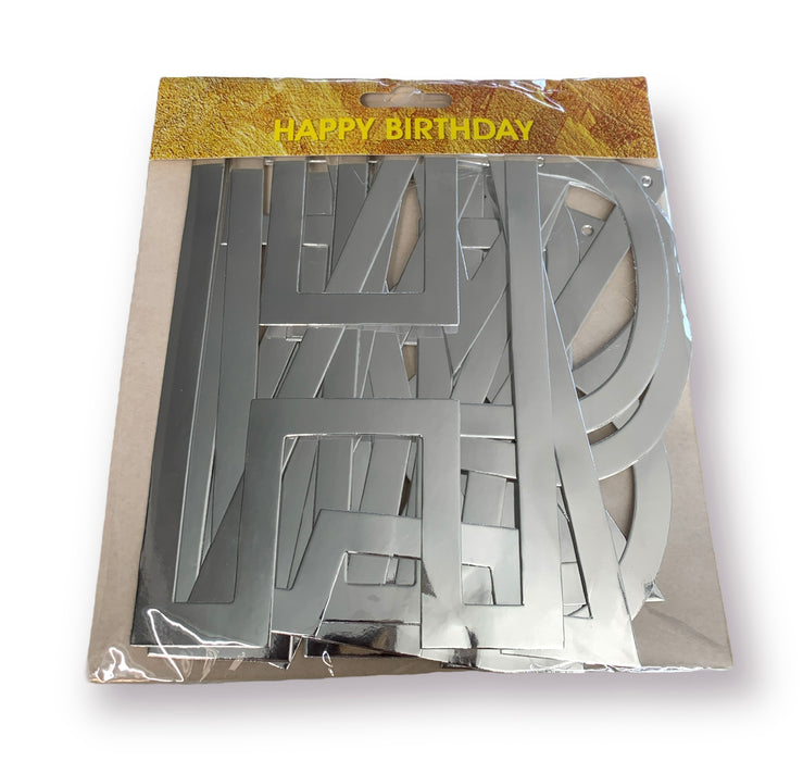Banderín Happy Birthday Metálico