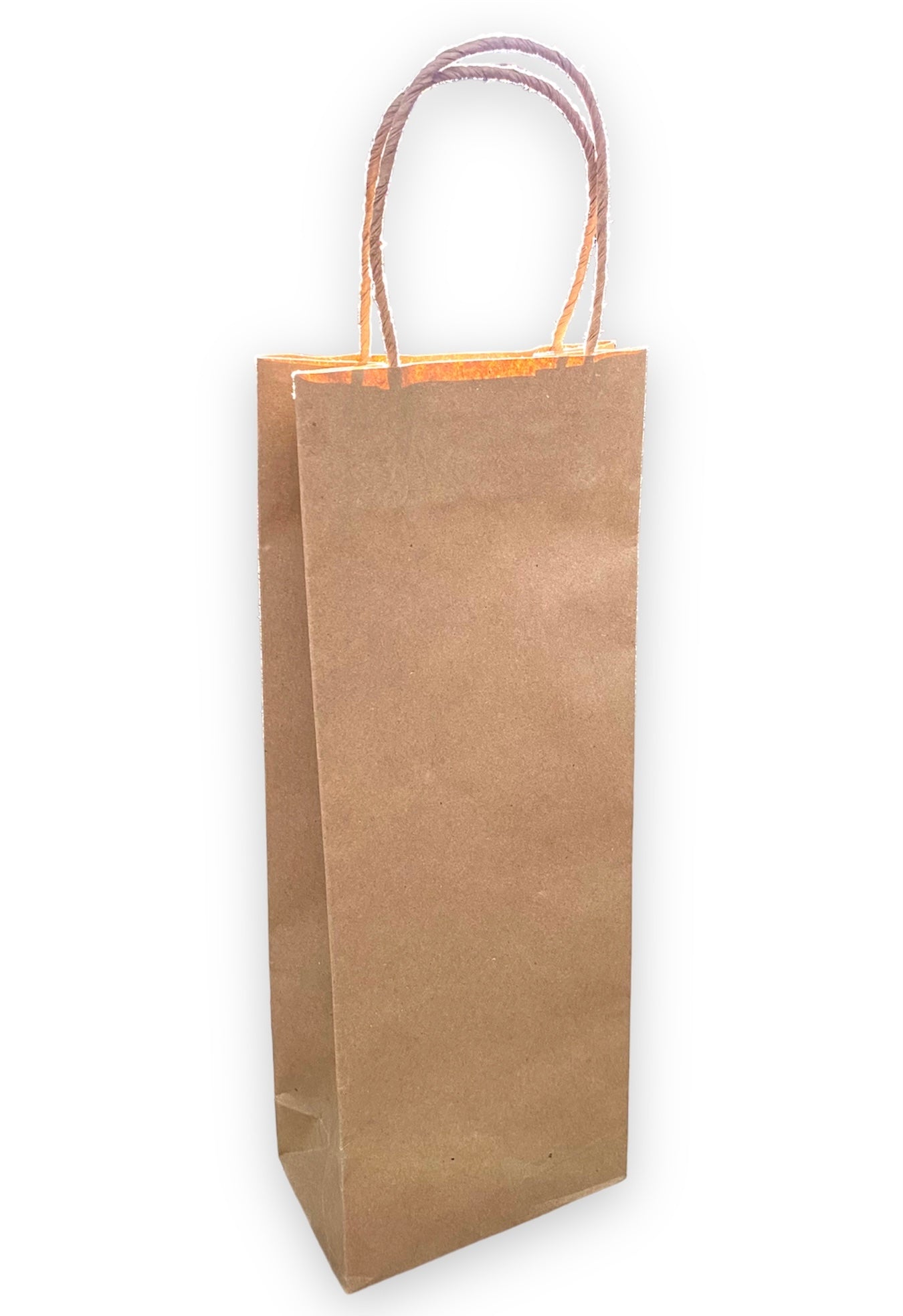 Paquete de Bolsa kraft c/asa para vino (12 pz)