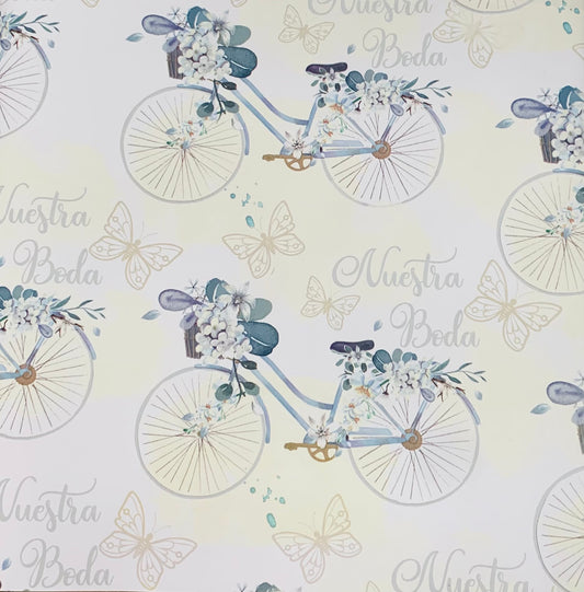 Papel de regalo en pliego - Boda (25 pliegos)