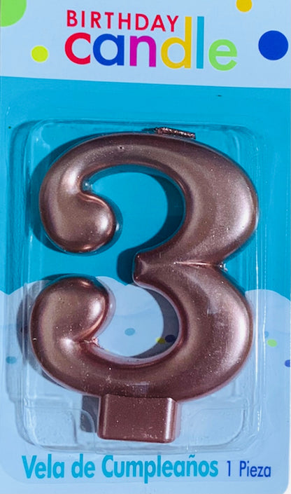 Velas de cumpleaños - Rose Gold