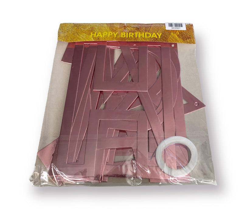 Banderín Happy Birthday Metálico