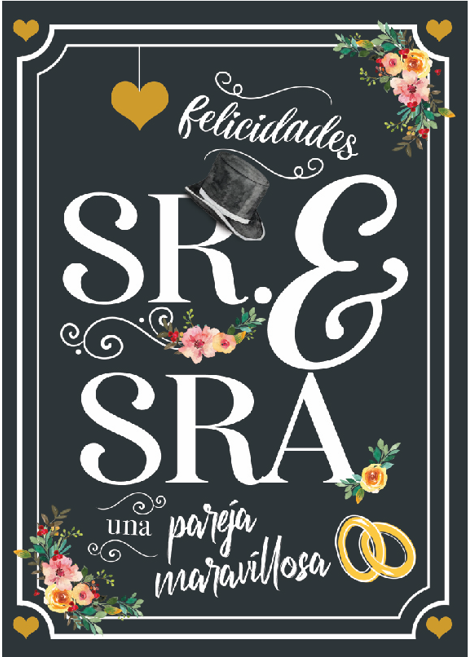 Tarjeta Boda  TB108 (3pz)